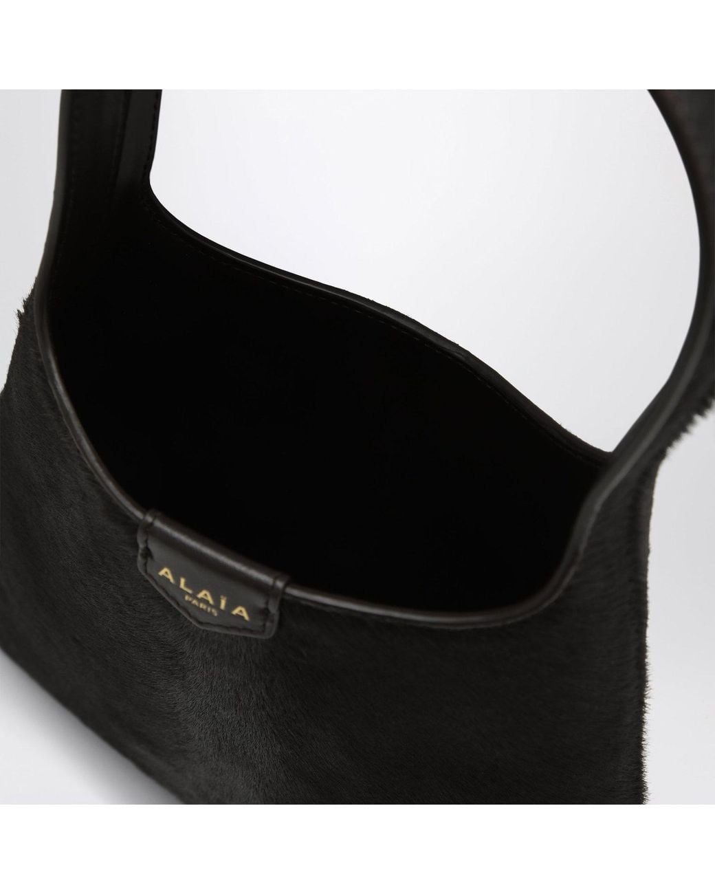 Alaïa Black Alaia Chocolate Leather Mini Hobo Bag