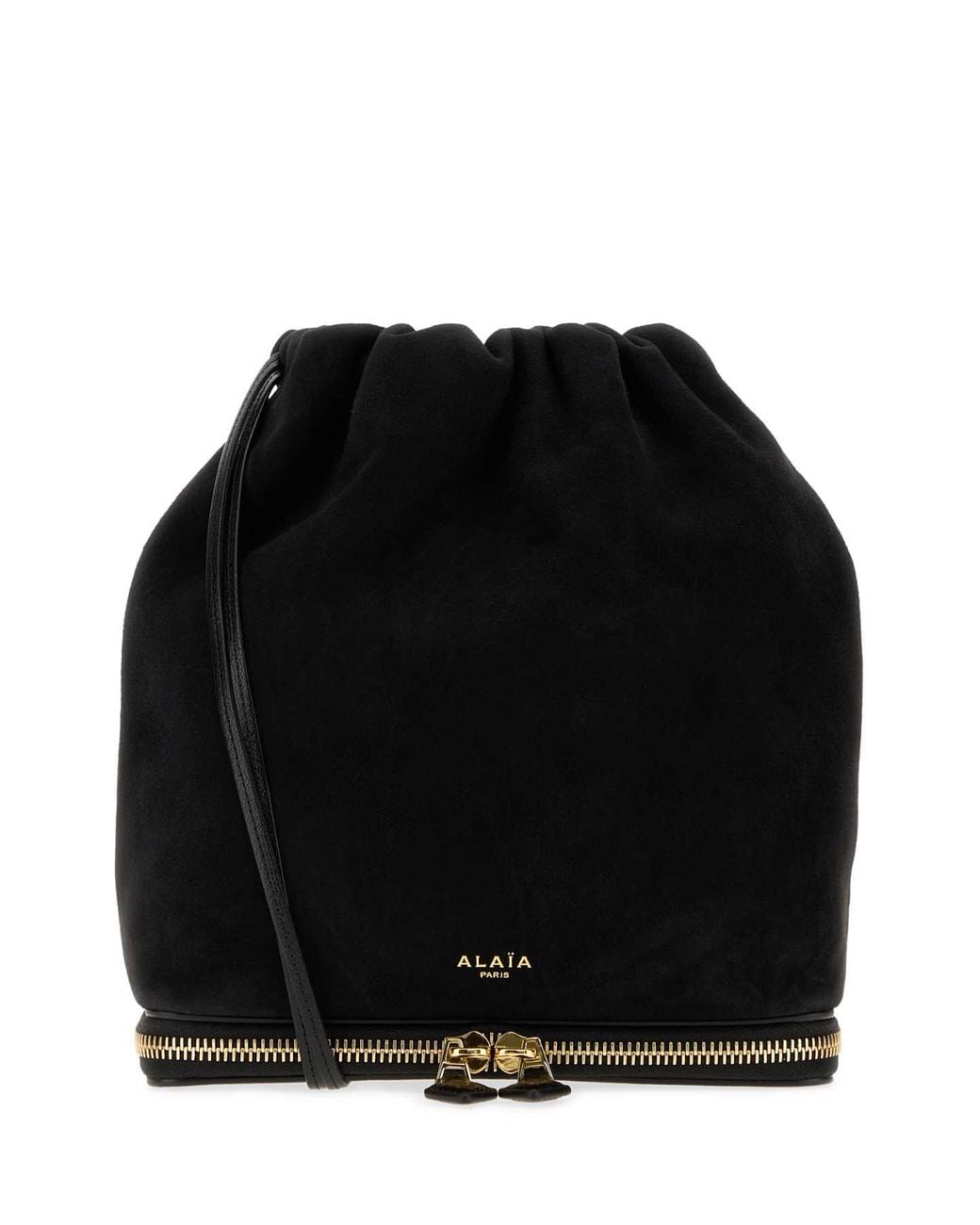 Alaïa Black Alaia Suede Le Pochon Bucket Bag