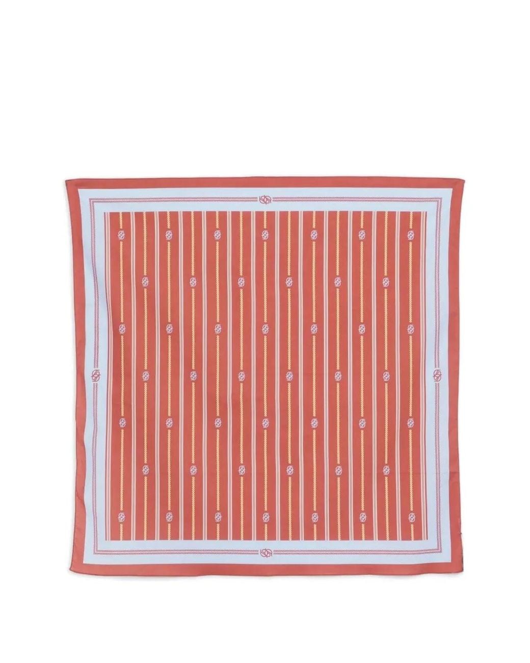 Drole de Monsieur Red "Rayure Monogramme" Foulard for men