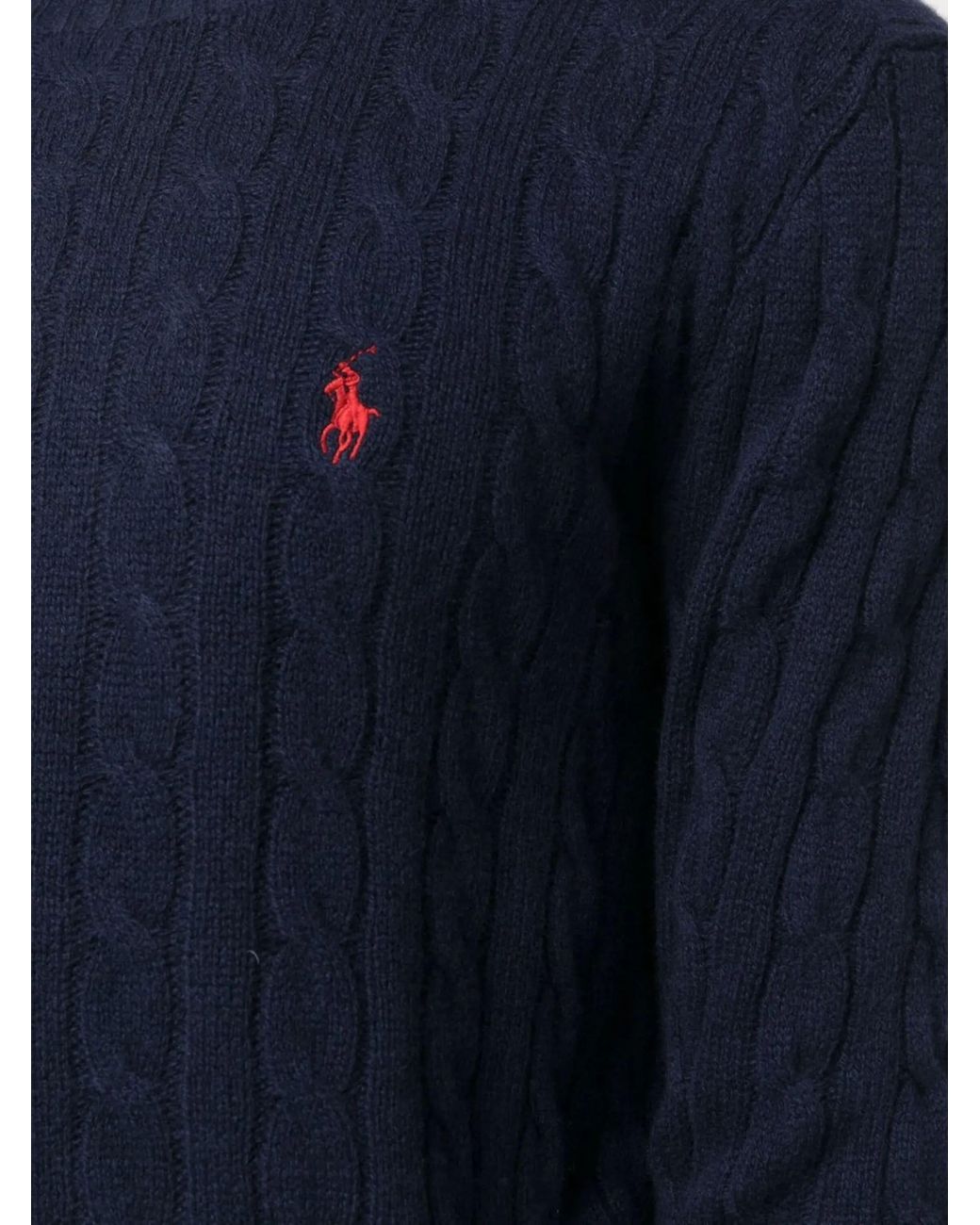 Polo Ralph Lauren Blue Cable Wool And Cashmere Sweater for men