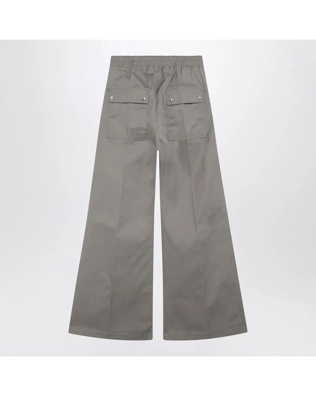 Rick Owens Gray Dark Pearlcoloured Cotton Trousers for men