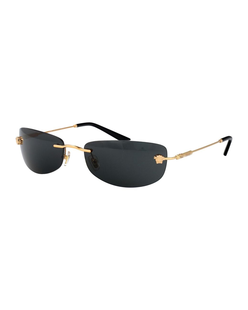 Versace Black Metal Sunglasses for men