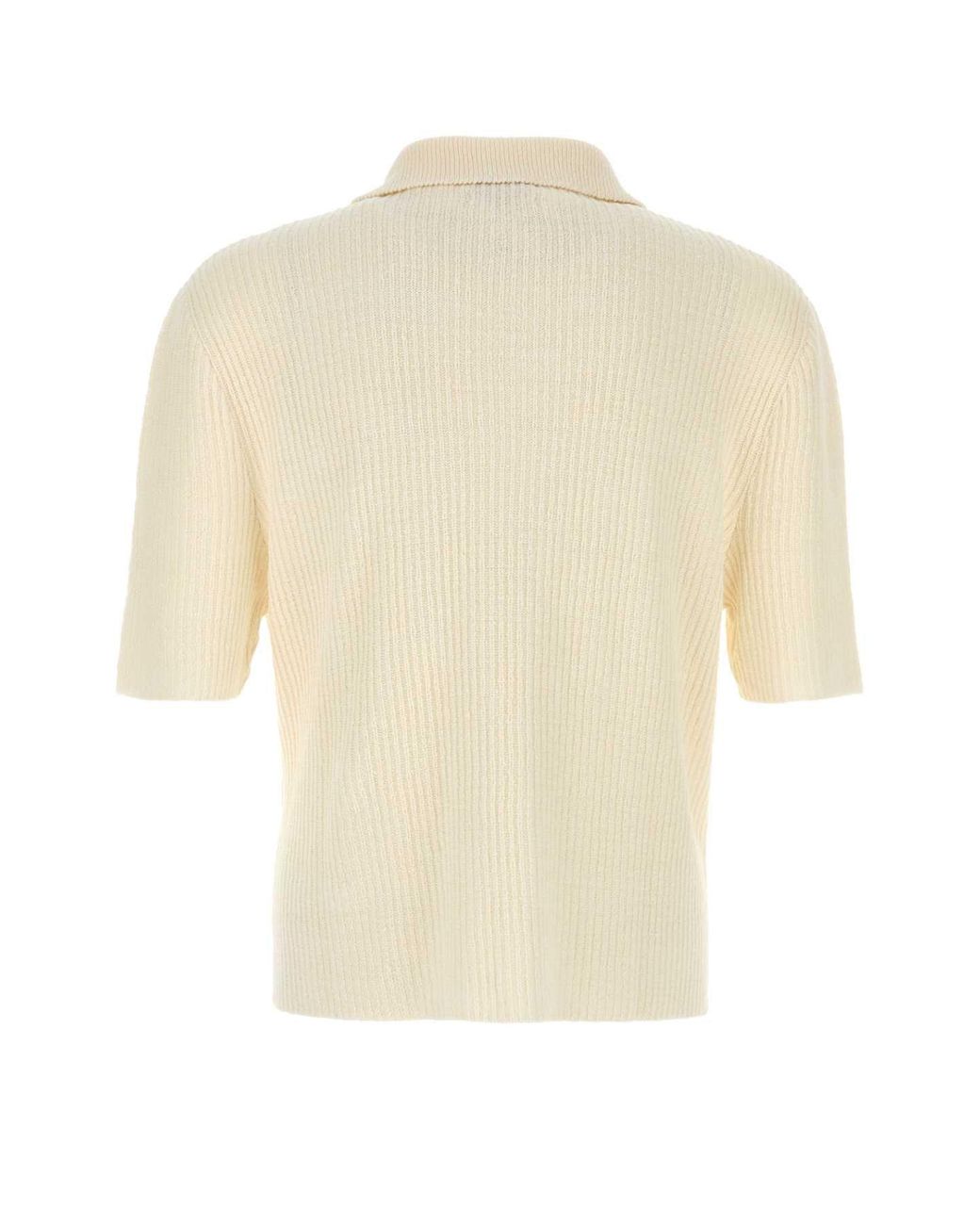 LeKasha Natural Crochet Polo for men