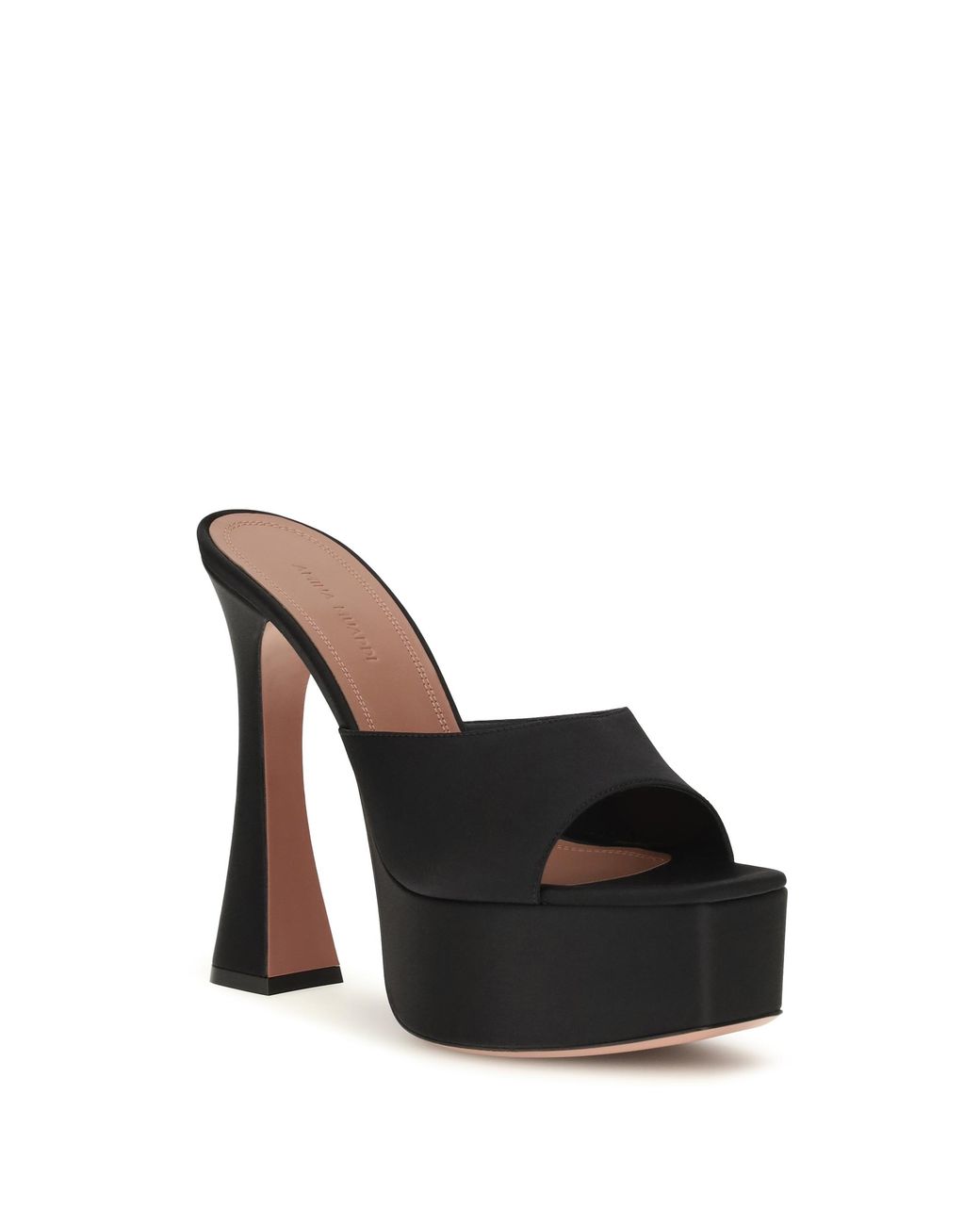AMINA MUADDI Black Dalida Satin Sandals