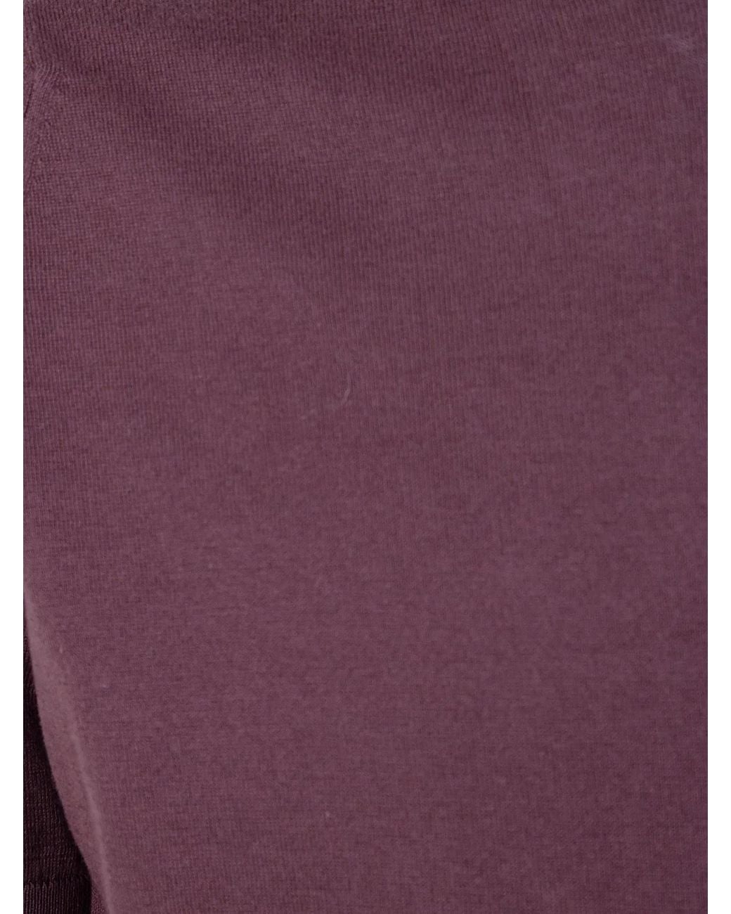 John Smedley Purple "Kempton" Crewneck Short Sleeves T-Shirt for men