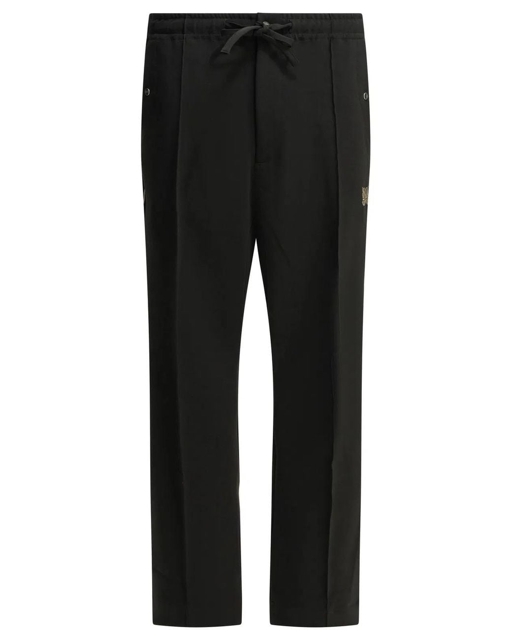 Needles Black Piping Cowboy Polyester Polyurethane Casual Pants for men
