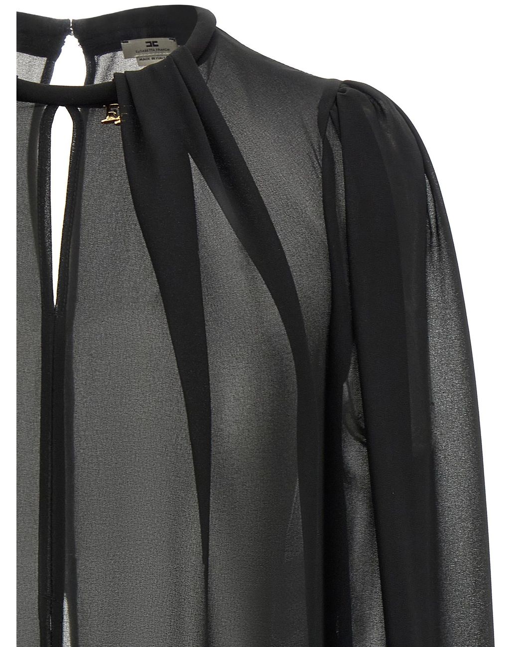 Elisabetta Franchi Black Georgette Jacket
