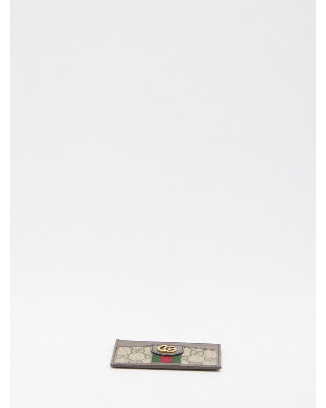 Gucci Brown Canvas Leather Stripe Wallet for men