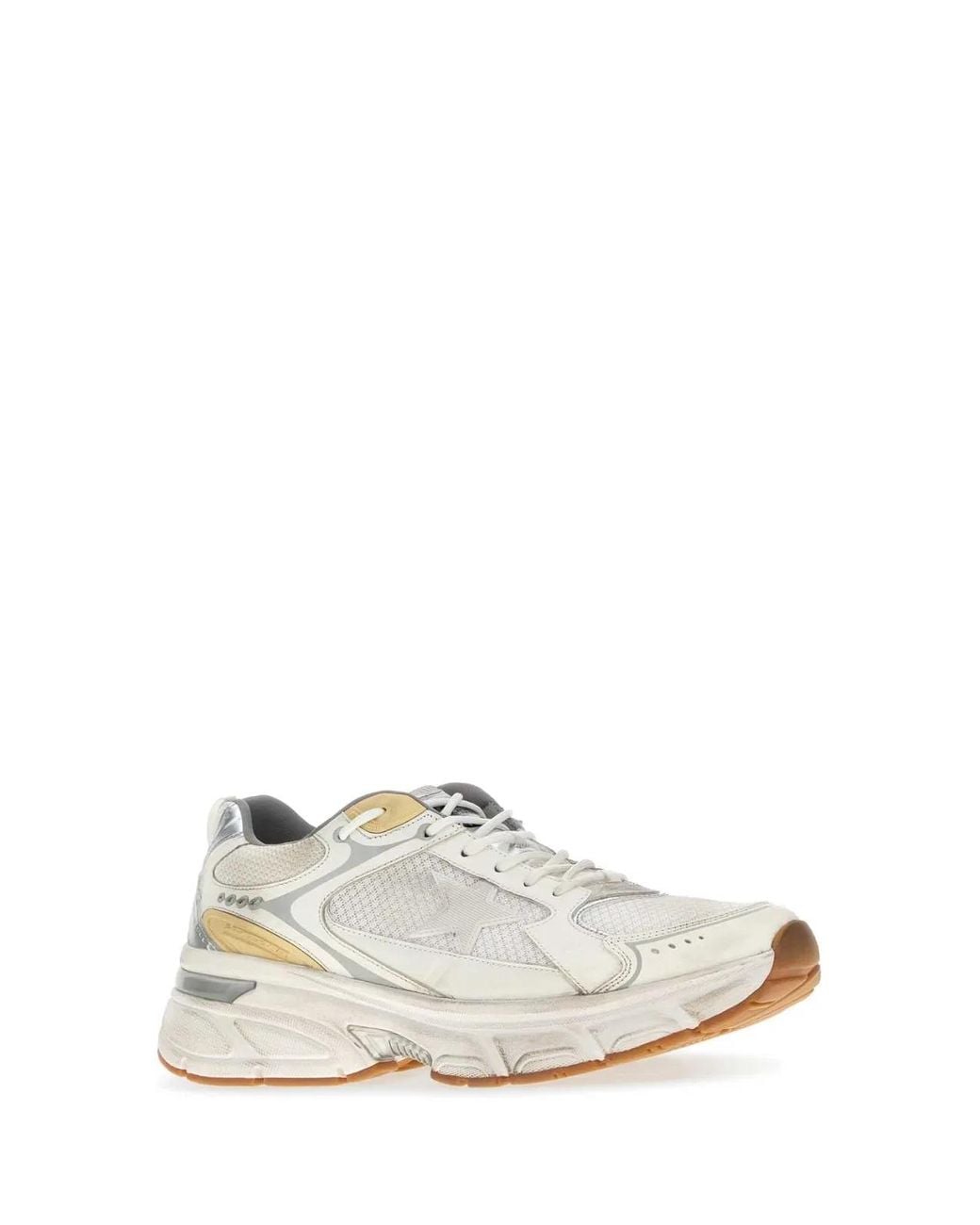 Golden Goose Deluxe Brand White Deluxe Brand Mesh And Leather Lightstar Sneakers for men