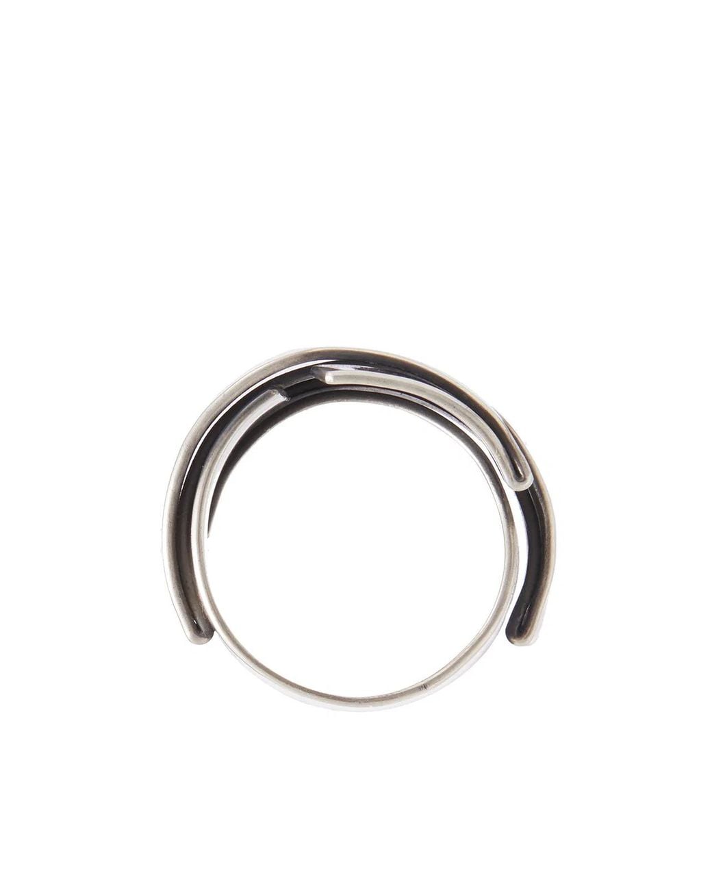 Werkstatt:münchen White Double Folded Ring for men