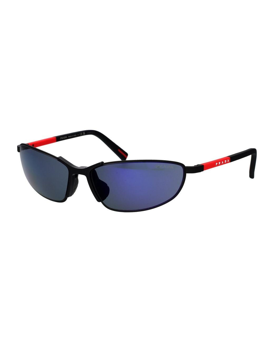 Prada Linea Rossa Blue Metal Sunglasses for men