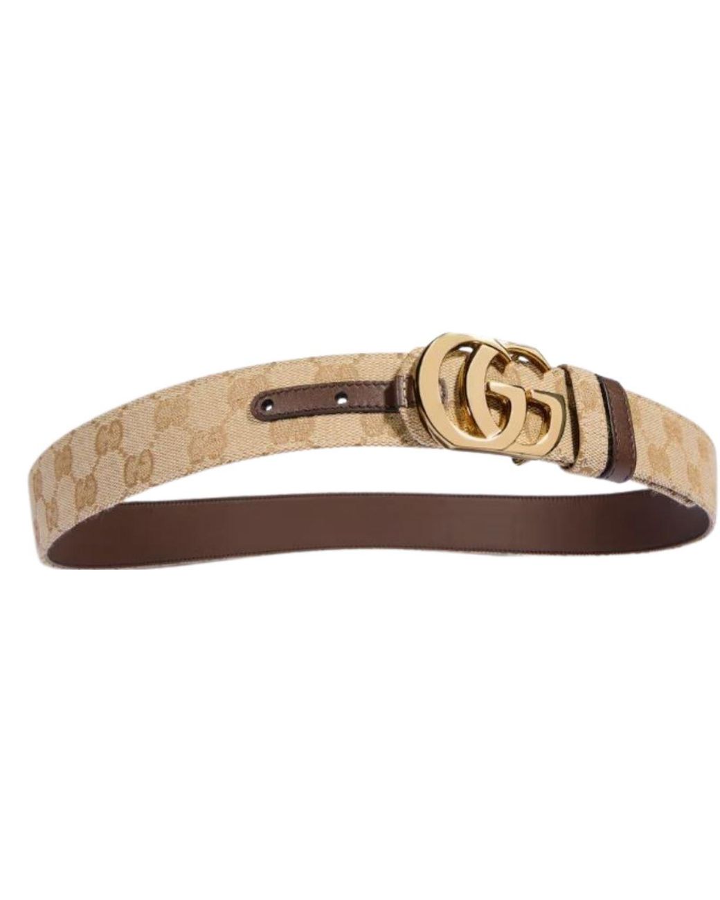 Gucci Natural Wide Reversible Gg Marmont Belt