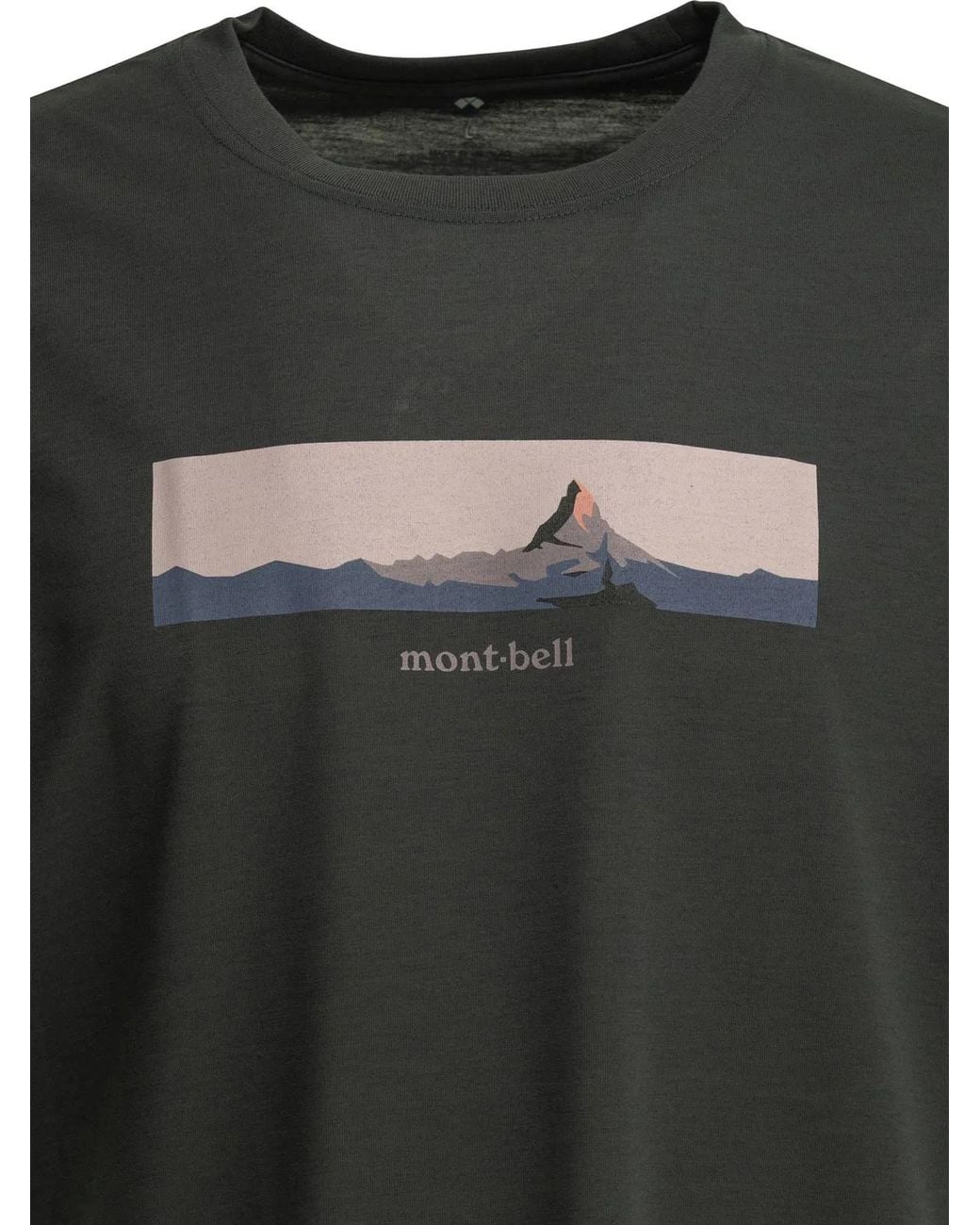 Montbell Green Polyester T-Shirt for men
