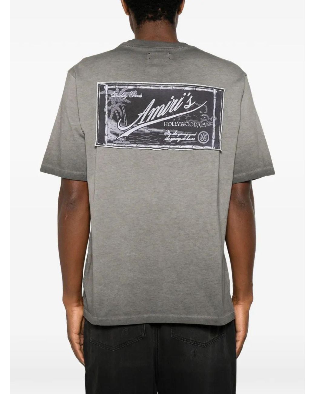 Amiri Gray Qlty Goods Patch Lj Gd Reg Tee for men