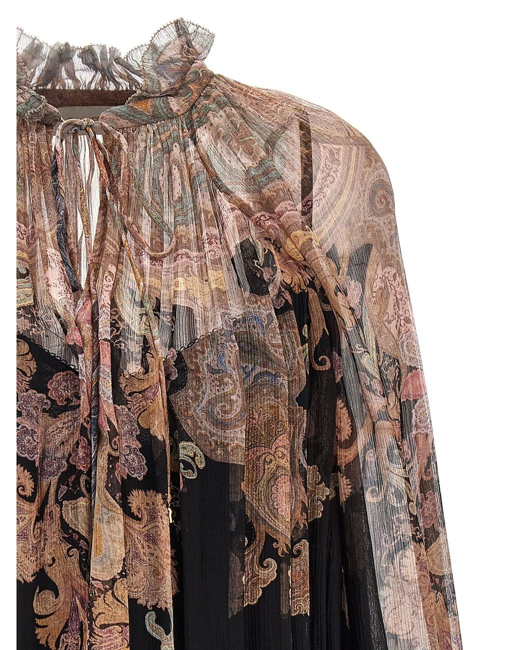 Zimmermann Black 'Illustration Billow' Blouse