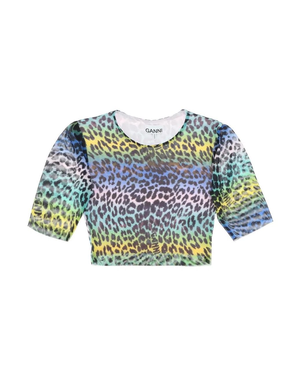 Ganni Blue Top Animalier
