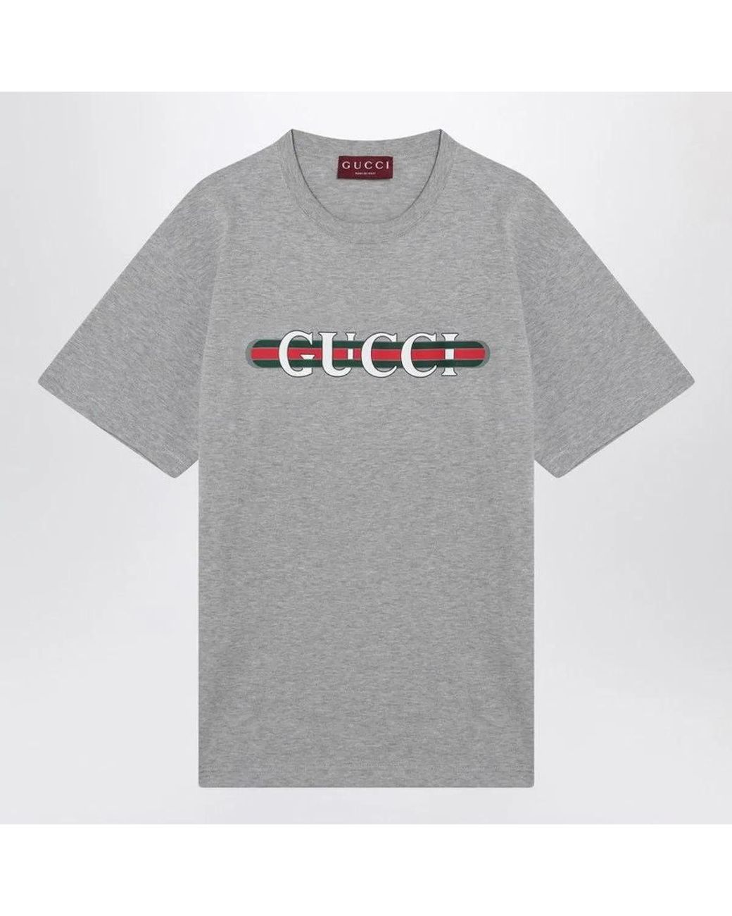 Gucci Gray Cotton Crew-Neck T-Shirt