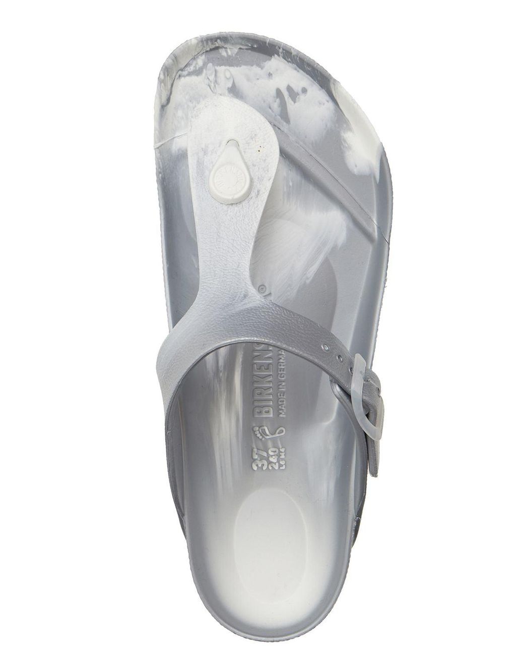 Birkenstock White Gizeh Eva Metallic Sandal