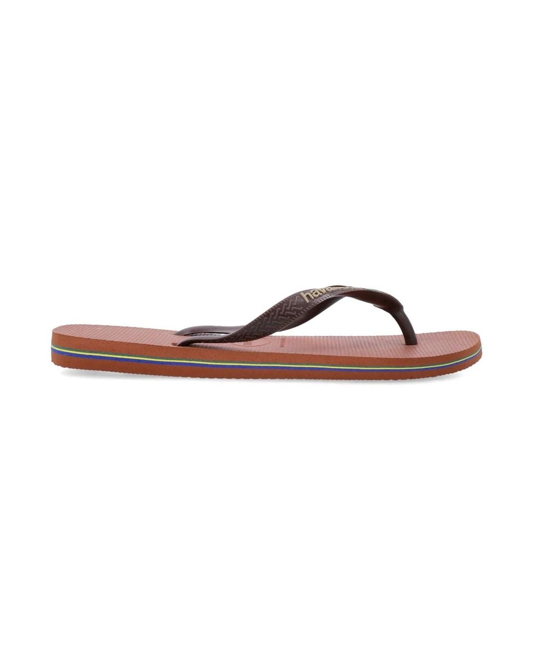 Havaianas Brown Brasil Logo Flip-Flops