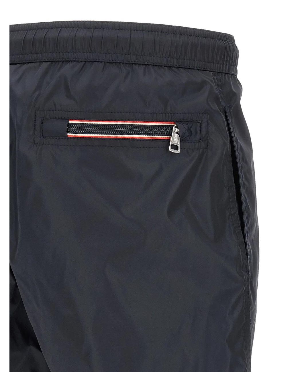 Moncler Blue Logo Patch Swim Shorts for men