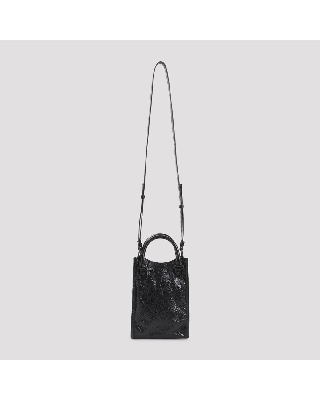 Balenciaga Black Le City Tote Phone Holder