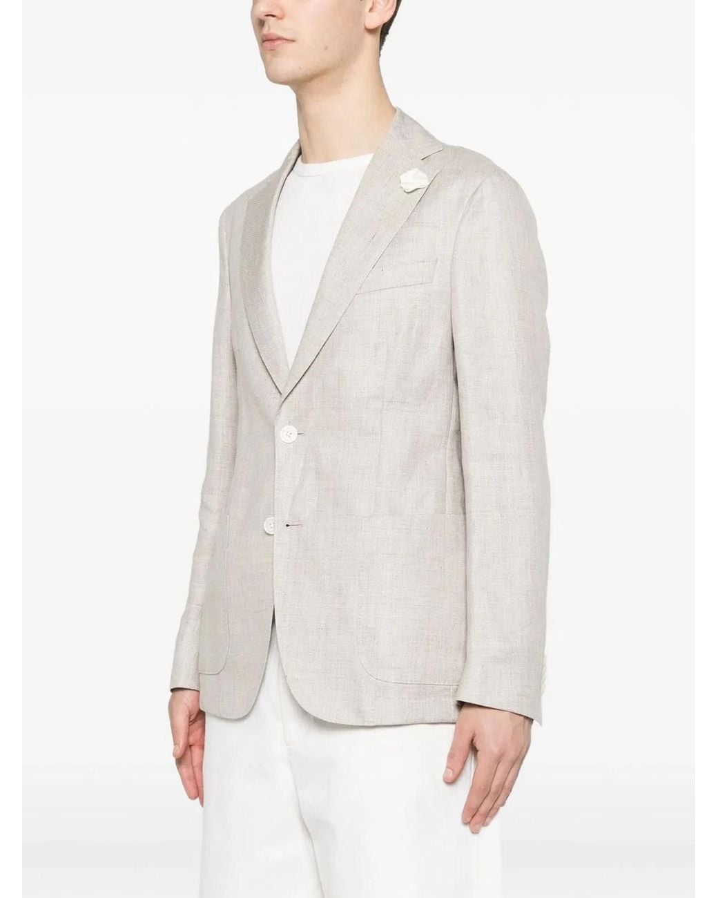 Boss White Viscose Blazer for men
