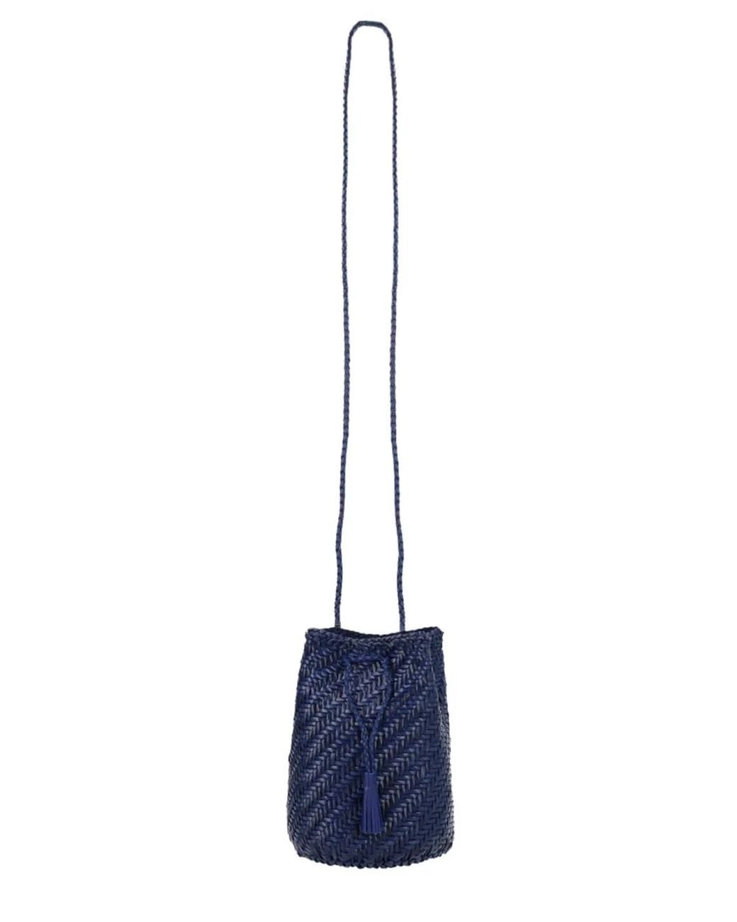 Dragon Diffusion Blue Borsa "Pompom Double Jump Tan"