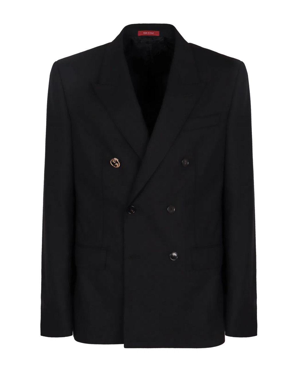 Gucci Black Double-Breasted Wool Jacket Suit & Dinner for men