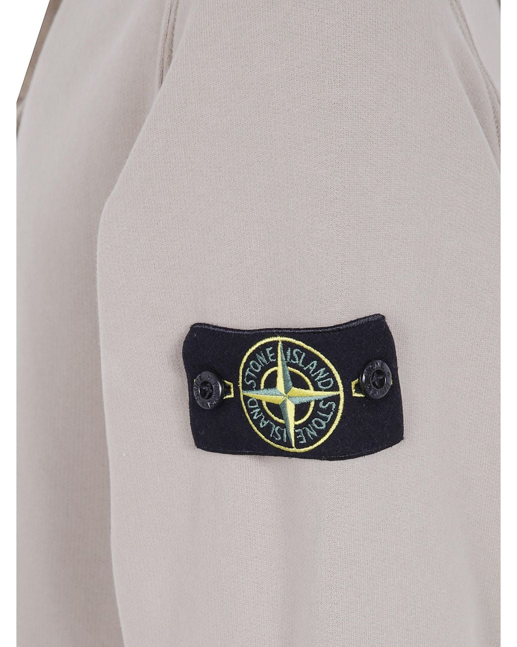 Stone Island Gray Hoodie Sweatshirt for men
