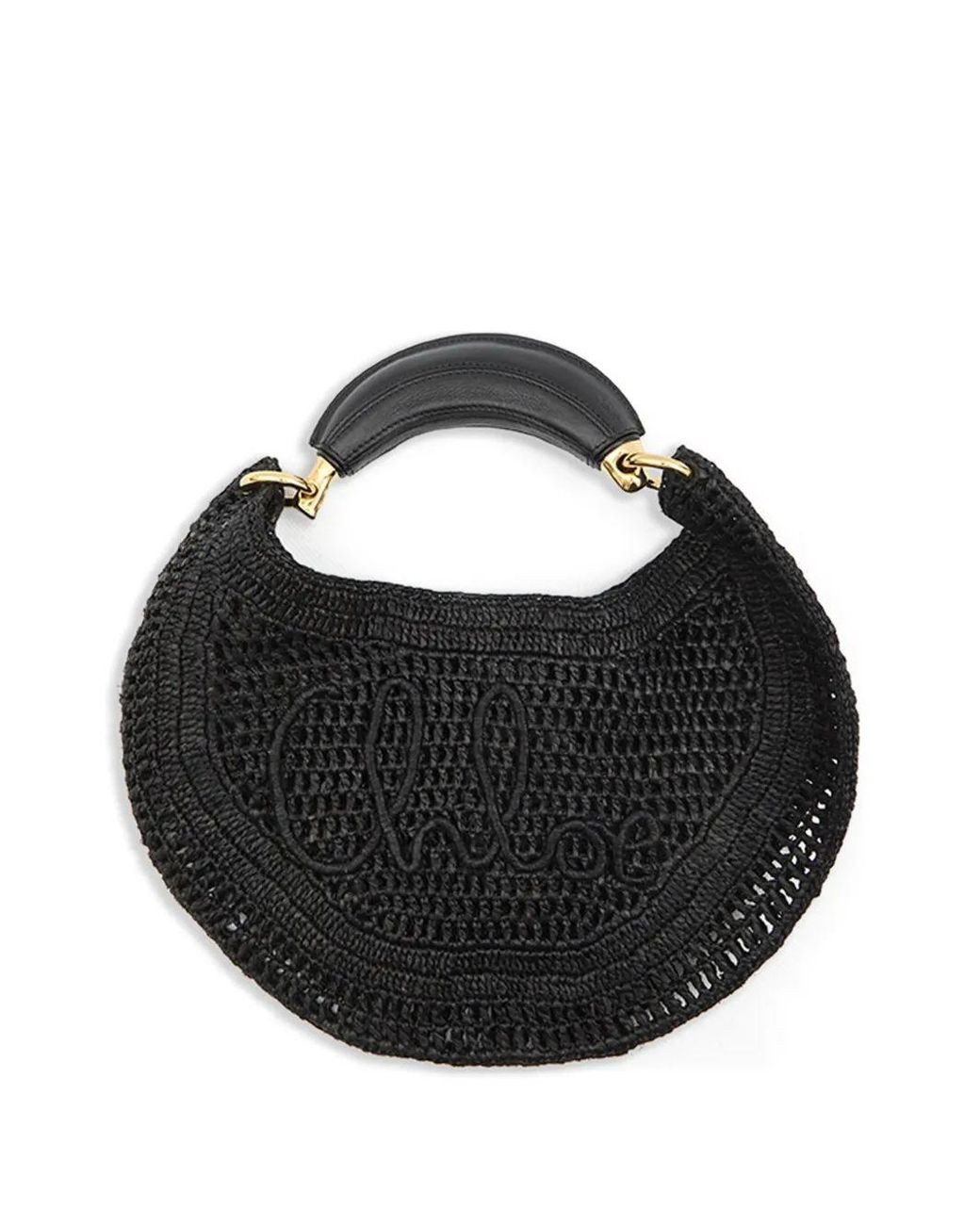 Chloé Black Summer Banana Hobo Bag