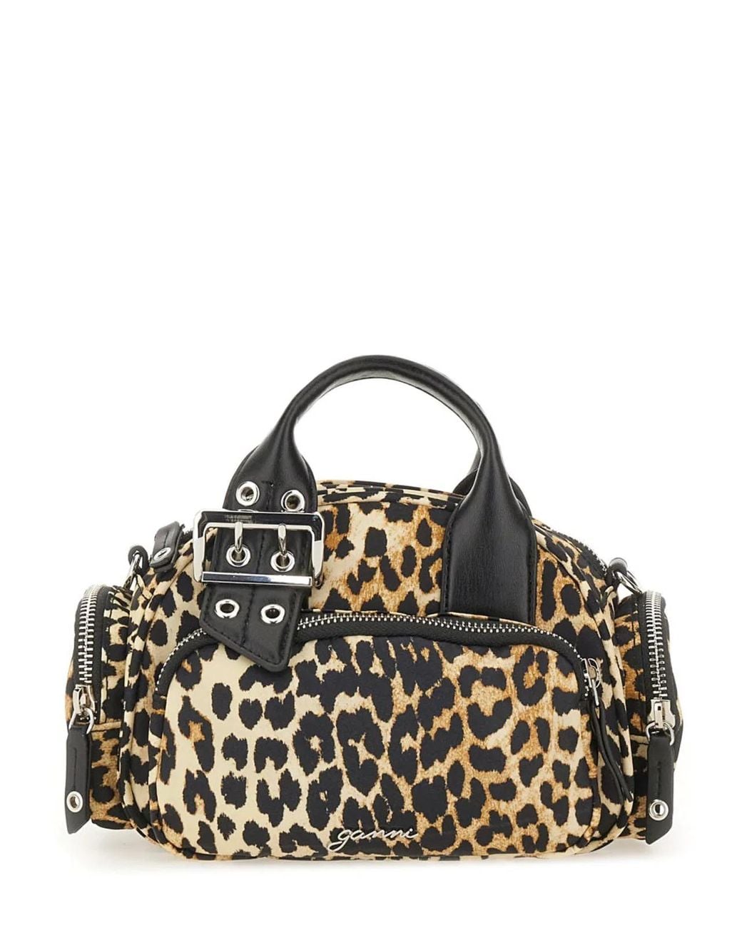 Ganni Black Nylon Small Duffle Bag