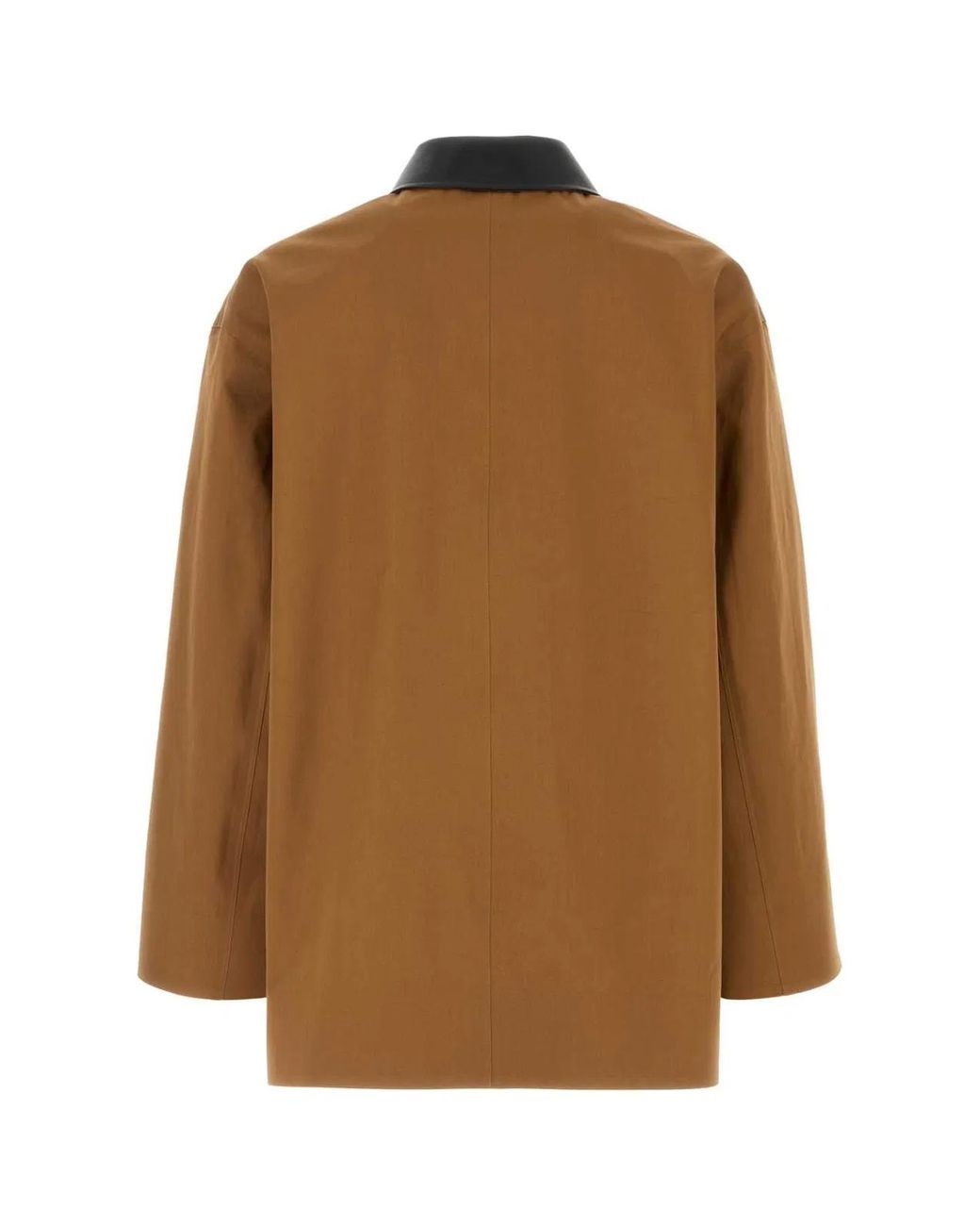 Jil Sander Brown Caramel Cotton Trench Coat for men
