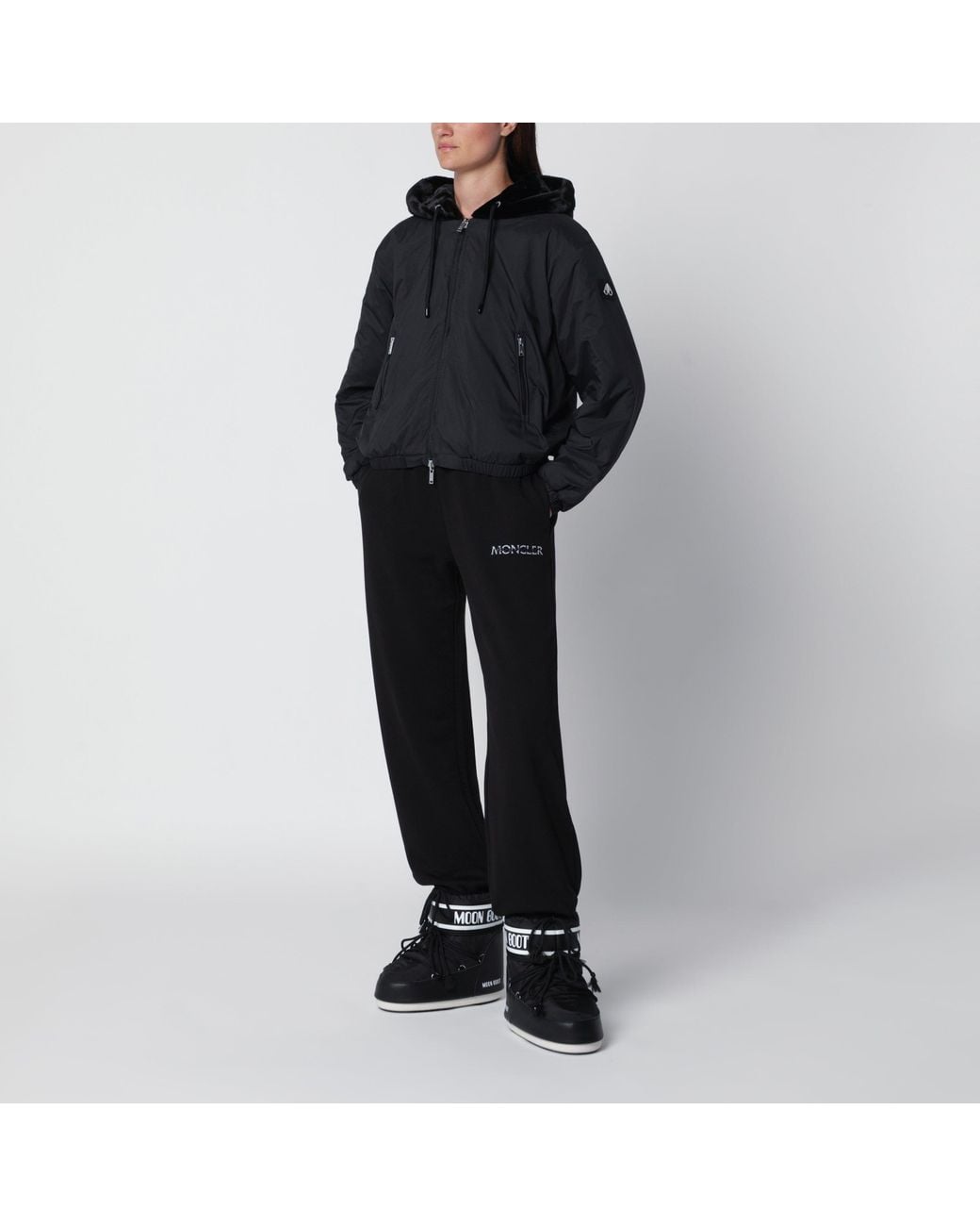 Moose Knuckles Black Eaton Bunny Reversible Jacket
