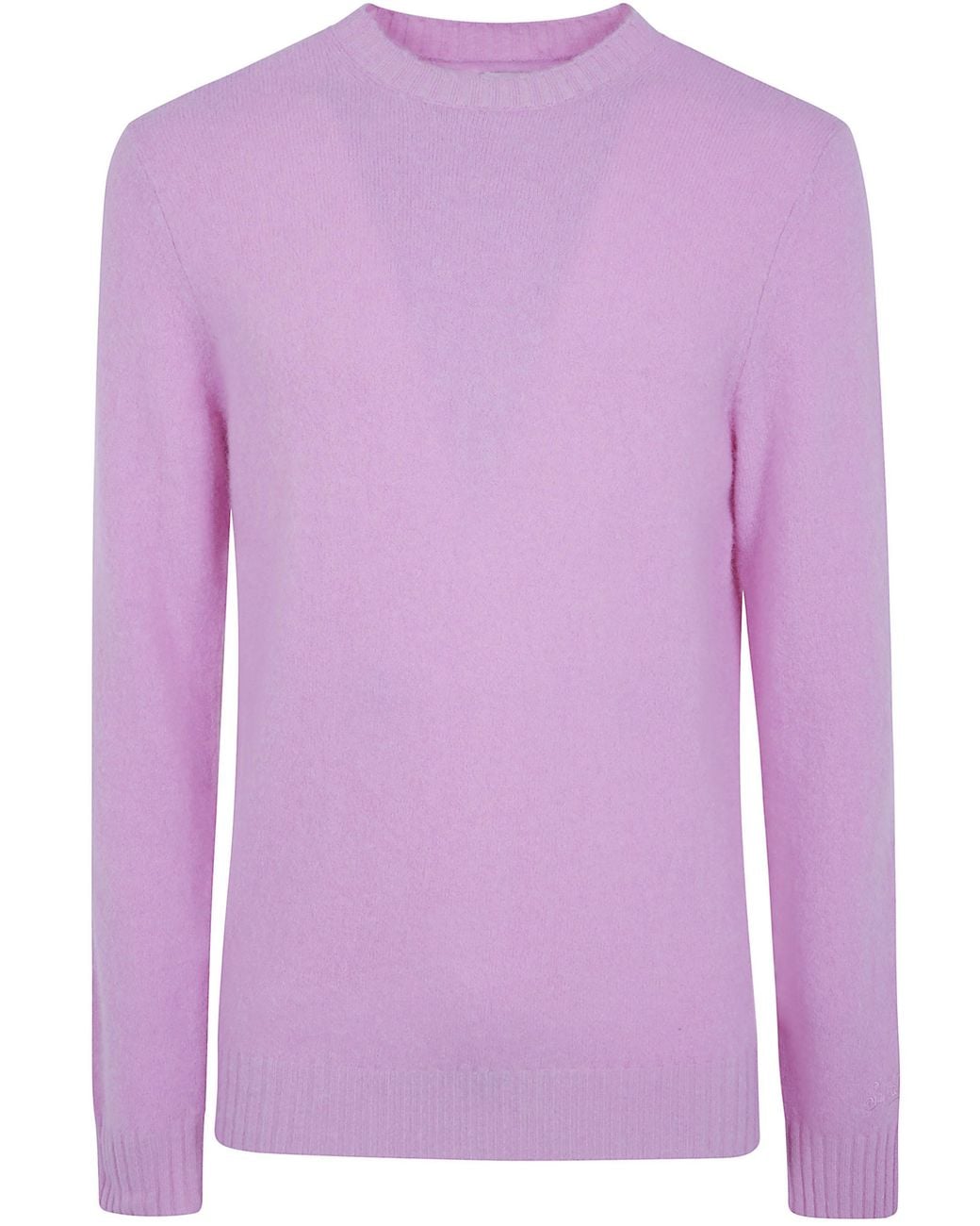 Mc2 Saint Barth Purple "Regent" Alpaca Round Neck Sweater for men