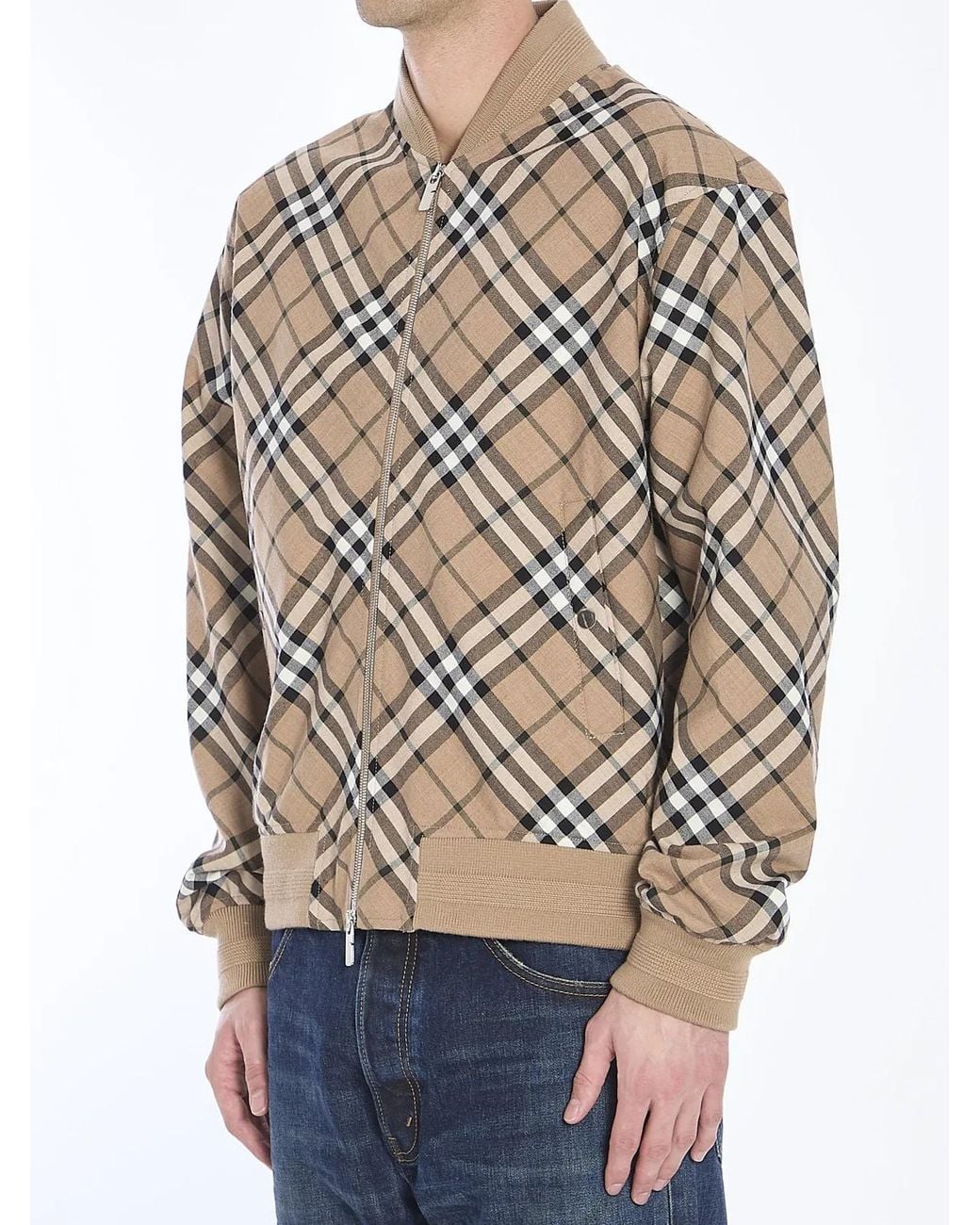 Burberry Gray Harrington Jacket for men