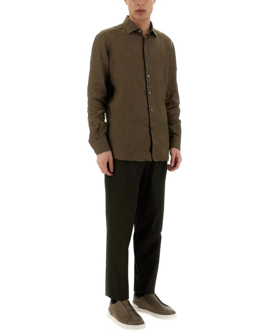 Zegna Black Pants With Pleat for men