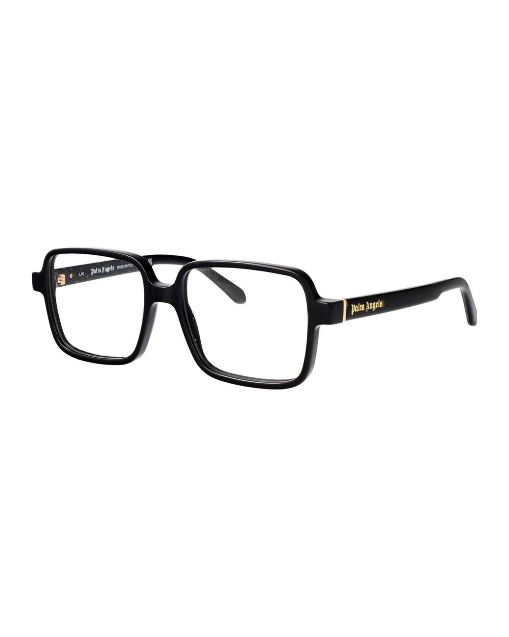 Palm Angels Black Shiny Acetate Glasses
