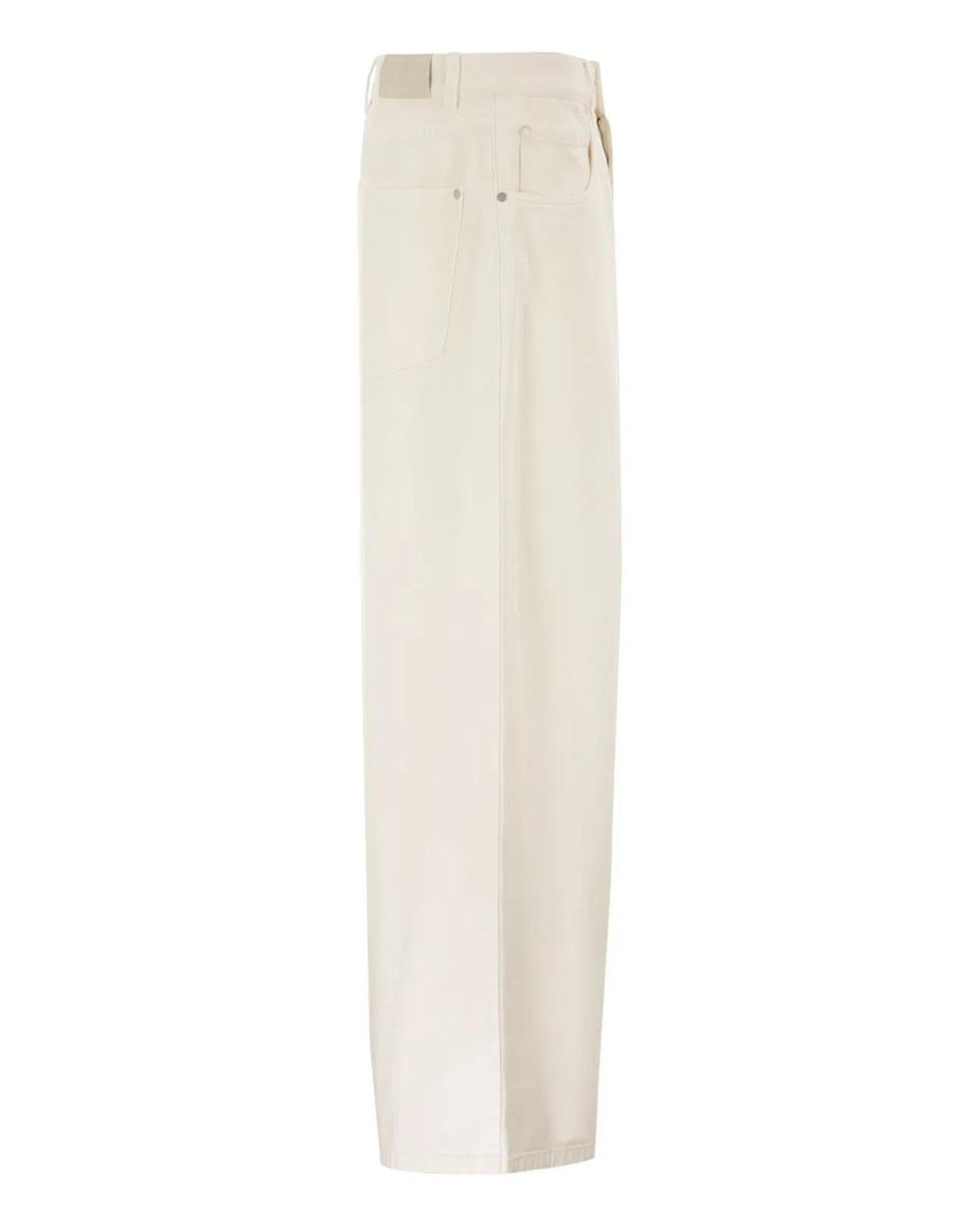 Brunello Cucinelli White Relaxed Trousers