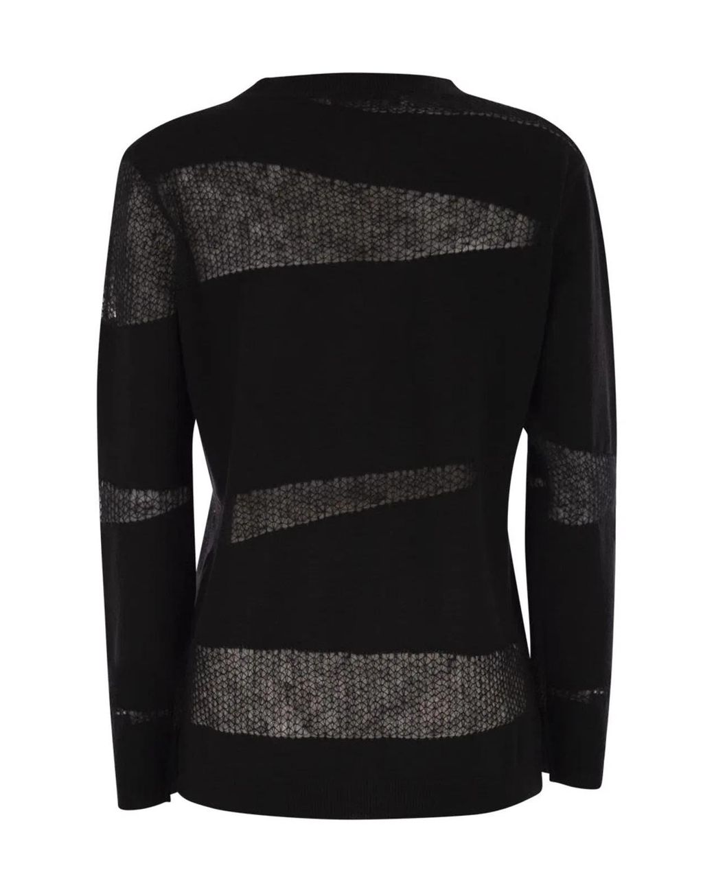 Fabiana Filippi Black Platinum Boat Neck Sweater