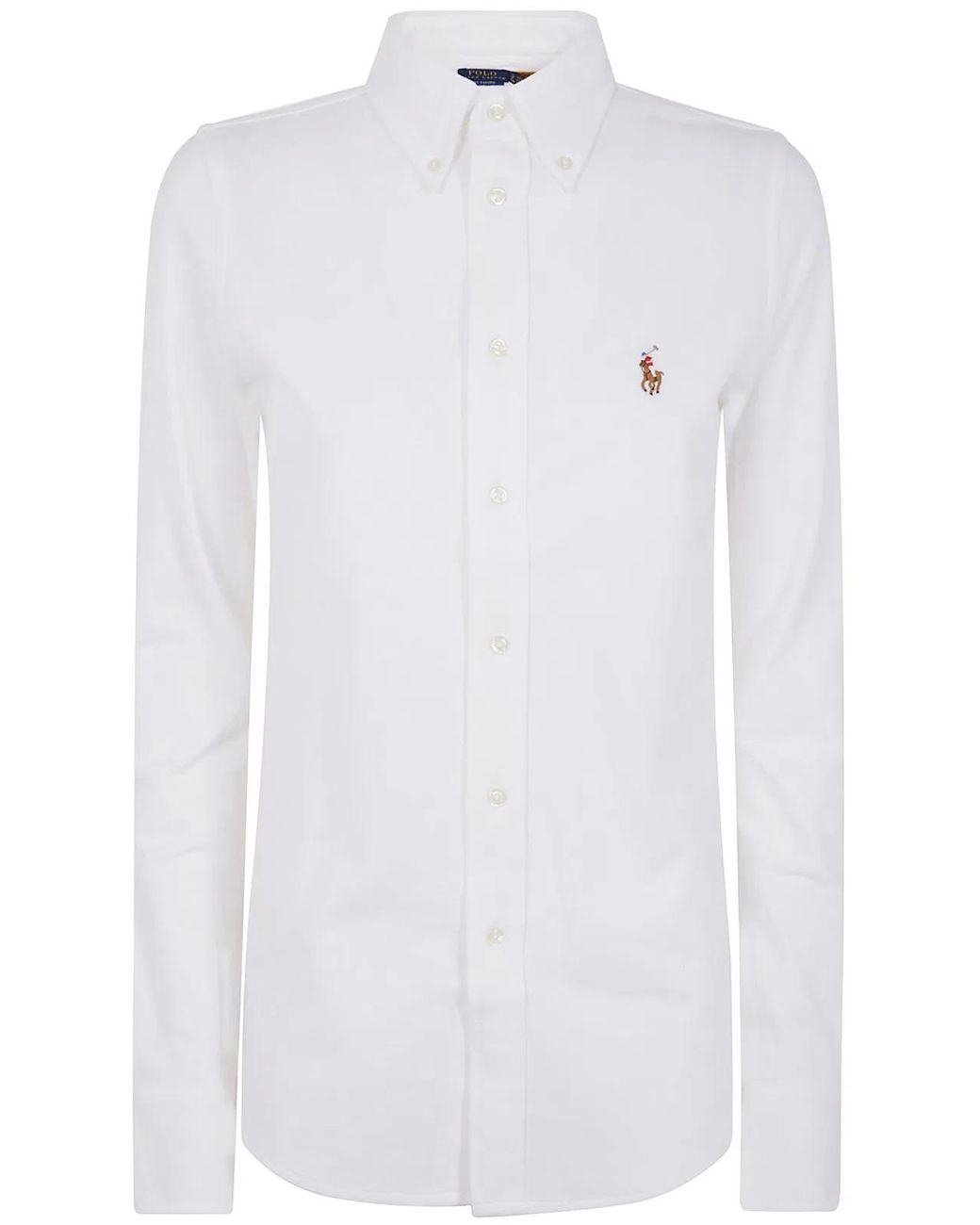 Polo Ralph Lauren White Ls Heidi Skinny Long Sleeves Knit Shirt