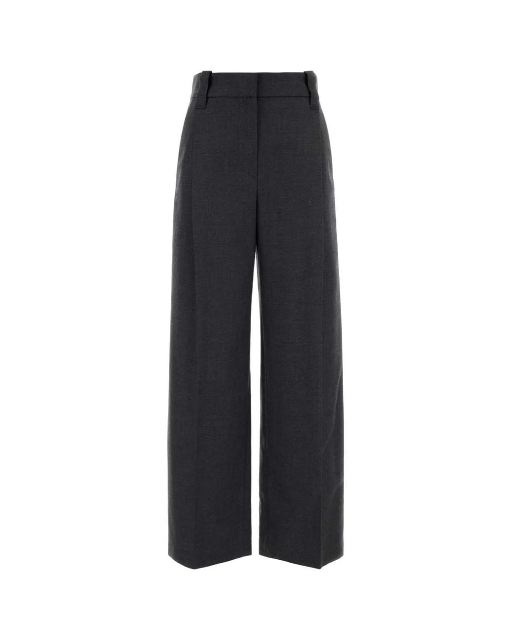 Brunello Cucinelli Black Dark Tailored Flat Front Pants