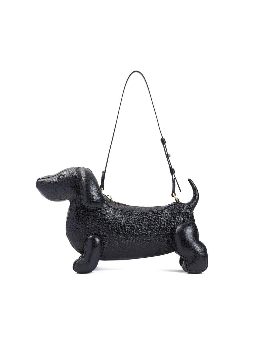 Thom Browne Black Hector Pebbled Leather Shoulder Bag