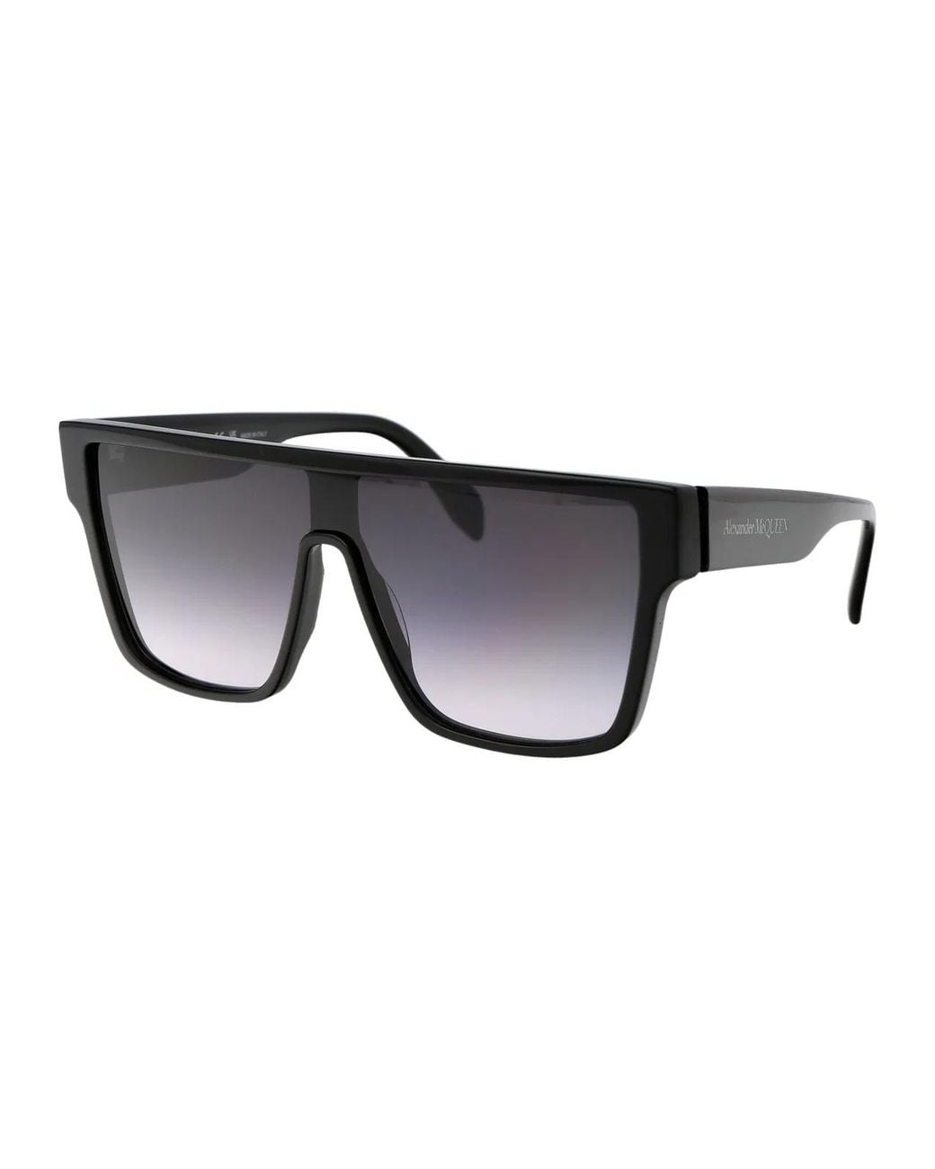 McQueen Black Acetate Sunglasses for men