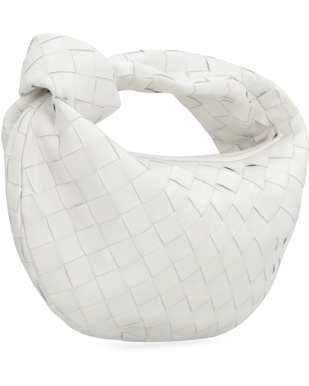 Bottega Veneta White Mini Jodie Leather Bag