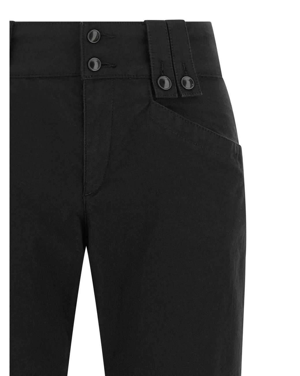 Isabel Marant Black Capri 'Berna' Pants With Buttons