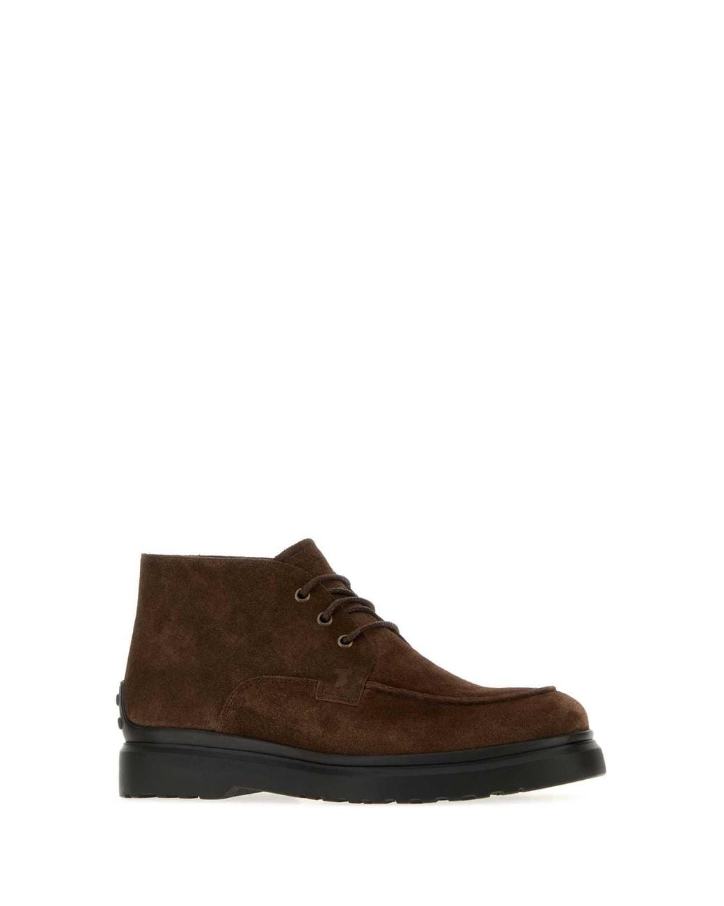 Tod's Brown Suede Lace Up Shoes for men