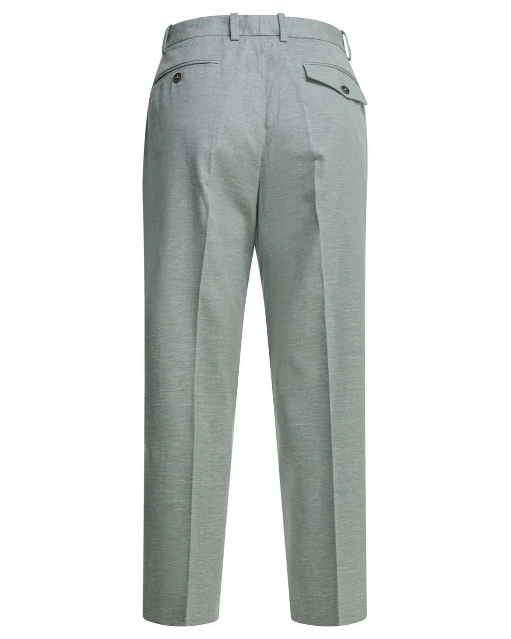 Circolo 1901 Gray Lightblue Cotton Linen Trousers