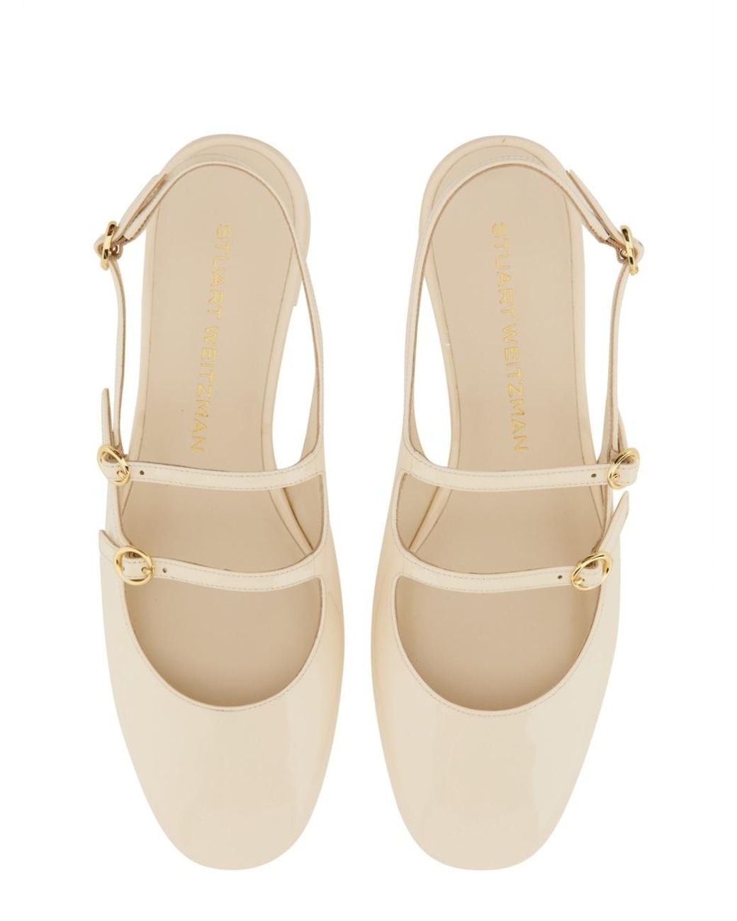 Stuart Weitzman White Benni Mj Slingback