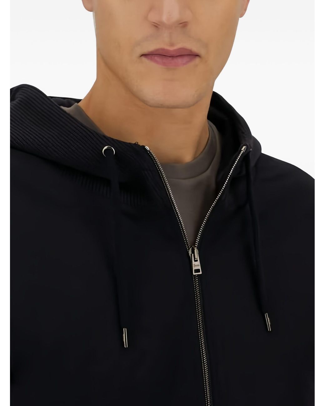 Herno Blue Cotton Polyamide Elastane Cardigan for men