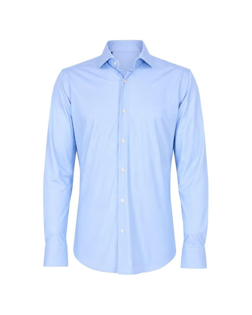 Caliban Blue Light Cotton Shirt for men